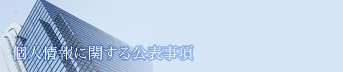 個人情報に関する公表事項